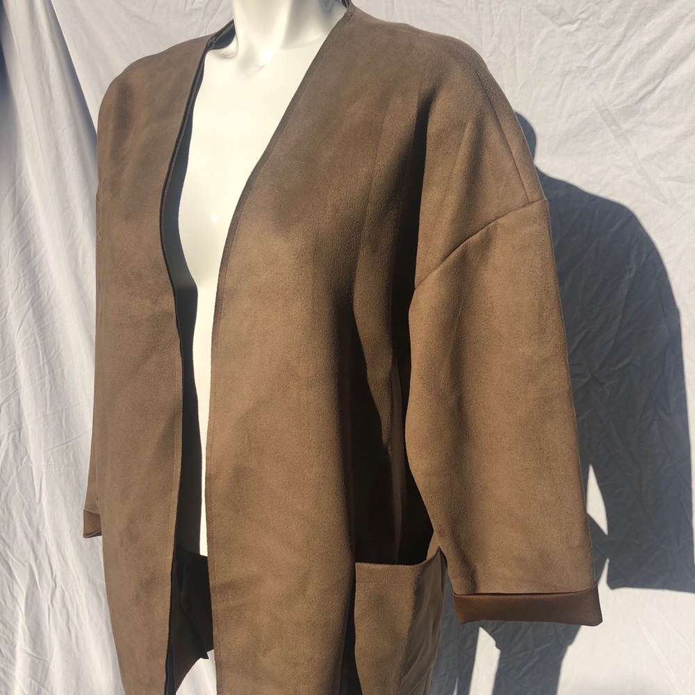 Brown suede Zara coat